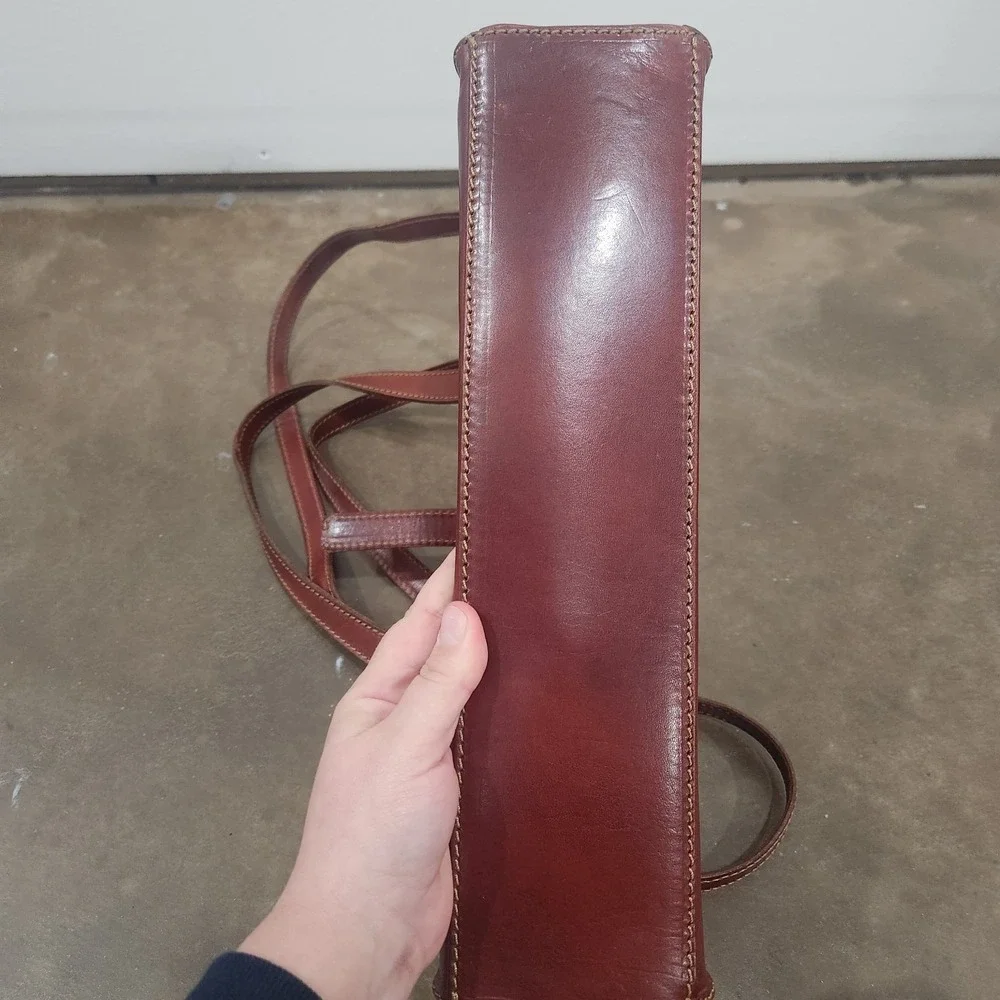 Leonardo Firenze Genuine Italian Leather Handbag Crossbody Italy - Picture 9 of 9